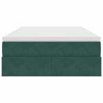 Casa si Gradina - Mobilier - Paturi si accesorii - Paturi - Pat cu saltea si spatiu de depozitare Verde inchis 120 x 200 cm - Infinity.ro