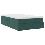 Casa si Gradina - Mobilier - Paturi si accesorii - Paturi - Pat cu saltea si spatiu de depozitare Verde inchis 120 x 200 cm - Infinity.ro
