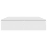 Casa si Gradina - Mobilier - Paturi si accesorii - Paturi - Pat cu saltea si spatiu de depozitare Alb 200 x 200 cm - Infinity.ro