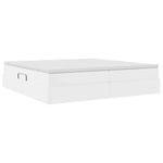 Casa si Gradina - Mobilier - Paturi si accesorii - Paturi - Pat cu saltea si spatiu de depozitare Alb 200 x 200 cm - Infinity.ro