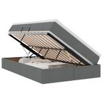 Casa si Gradina - Mobilier - Paturi si accesorii - Paturi - Pat cu saltea si spatiu de depozitare Gri inchis 120 x 190 cm - Infinity.ro