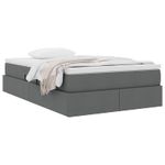 Casa si Gradina - Mobilier - Paturi si accesorii - Paturi - Pat cu saltea si spatiu de depozitare Gri inchis 120 x 190 cm - Infinity.ro