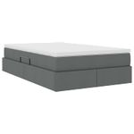 Casa si Gradina - Mobilier - Paturi si accesorii - Paturi - Pat cu saltea si spatiu de depozitare Gri inchis 120 x 190 cm - Infinity.ro