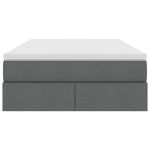 Casa si Gradina - Mobilier - Paturi si accesorii - Paturi - Pat cu saltea si spatiu de depozitare Gri inchis 120 x 190 cm - Infinity.ro