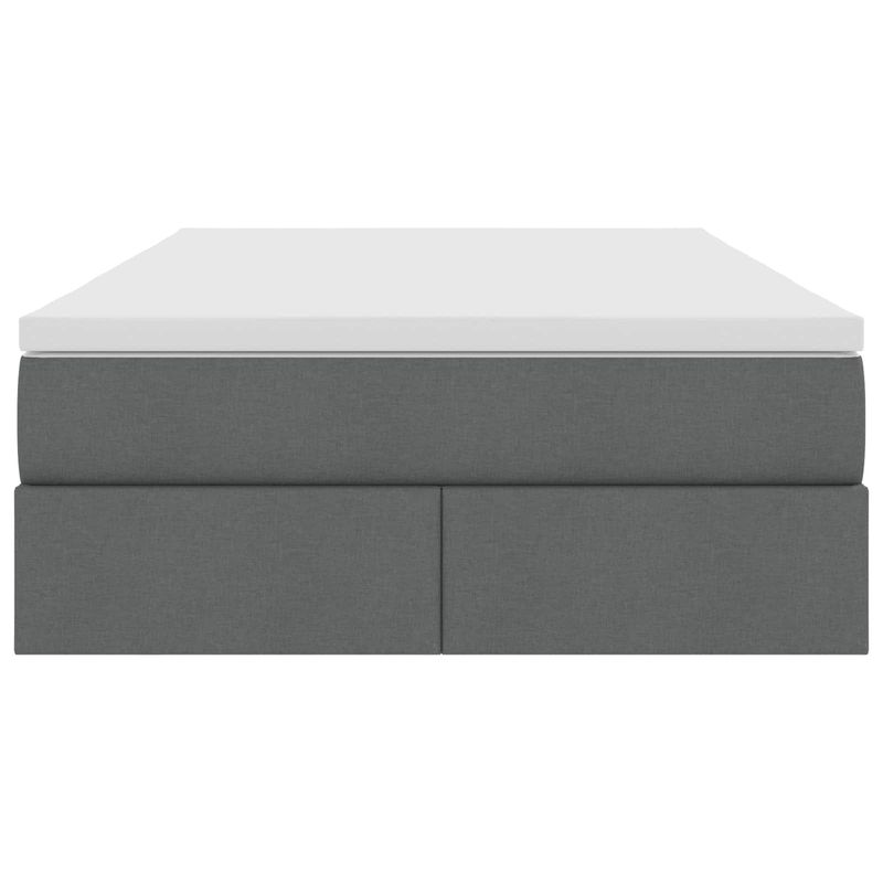 Casa si Gradina - Mobilier - Paturi si accesorii - Paturi - Pat cu saltea si spatiu de depozitare Gri inchis 120 x 190 cm - Infinity.ro