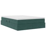 Casa si Gradina - Mobilier - Paturi si accesorii - Paturi - Pat cu saltea si spatiu de depozitare Verde inchis 140 x 200 cm - Infinity.ro