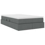 Casa si Gradina - Mobilier - Paturi si accesorii - Paturi - Pat cu saltea si spatiu de depozitare Gri inchis 120 x 190 cm - Infinity.ro