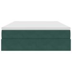 Casa si Gradina - Mobilier - Paturi si accesorii - Paturi - Pat cu saltea si spatiu de depozitare Verde inchis 140 x 200 cm - Infinity.ro