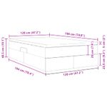 Casa si Gradina - Mobilier - Paturi si accesorii - Paturi - Pat cu saltea si spatiu de depozitare Gri inchis 120 x 190 cm - Infinity.ro