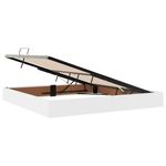 Casa si Gradina - Mobilier - Paturi si accesorii - Paturi - Pat cu storage cu saltea Alb pur 200 x 200 cm Piele artificiala - Infinity.ro