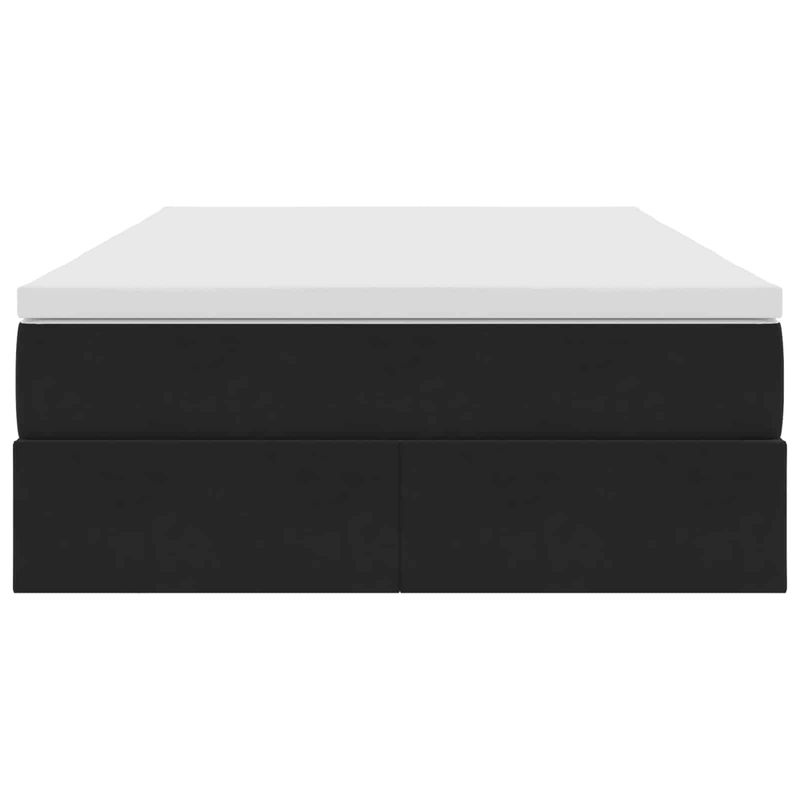 Casa si Gradina - Mobilier - Paturi si accesorii - Paturi - Pat cu saltea si spatiu de depozitare Negru 120 x 190 cm - Infinity.ro