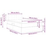 Casa si Gradina - Mobilier - Paturi si accesorii - Paturi - Pat cu saltea si spatiu de depozitare Gri inchis 120 x 190 cm - Infinity.ro