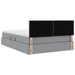 Casa si Gradina - Mobilier - Paturi si accesorii - Paturi - Pat cu saltea si spatiu de depozitare Gri deschis 140 x 190 cm - Infinity.ro