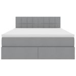 Casa si Gradina - Mobilier - Paturi si accesorii - Paturi - Pat cu saltea si spatiu de depozitare Gri deschis 140 x 190 cm - Infinity.ro