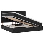 Casa si Gradina - Mobilier - Paturi si accesorii - Paturi - Pat cu saltea si LED cu saltea Negru 200 x 200 cm Catifea - Infinity.ro