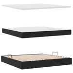 Casa si Gradina - Mobilier - Paturi si accesorii - Paturi - Pat cu saltea si LED cu saltea Negru 200 x 200 cm Catifea - Infinity.ro