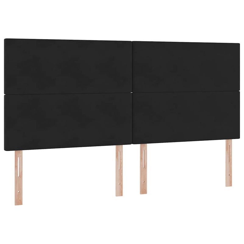 Casa si Gradina - Mobilier - Paturi si accesorii - Paturi - Pat cu saltea si LED cu saltea Negru 200 x 200 cm Catifea - Infinity.ro