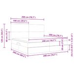 Casa si Gradina - Mobilier - Paturi si accesorii - Paturi - Pat cu saltea si LED cu saltea Negru 200 x 200 cm Catifea - Infinity.ro