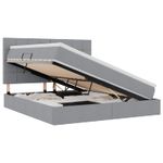 Casa si Gradina - Mobilier - Paturi si accesorii - Paturi - Pat cu storage Gri deschis 160 x 200 cm Piele artificiala - Infinity.ro