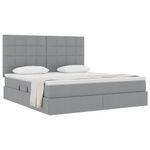Casa si Gradina - Mobilier - Paturi si accesorii - Paturi - Pat cu storage Gri deschis 160 x 200 cm Piele artificiala - Infinity.ro