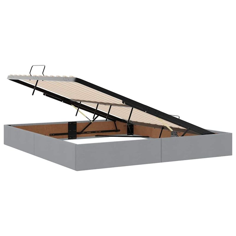 Casa si Gradina - Mobilier - Paturi si accesorii - Paturi - Pat cu storage Gri deschis 160 x 200 cm Piele artificiala - Infinity.ro