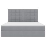 Casa si Gradina - Mobilier - Paturi si accesorii - Paturi - Pat cu storage Gri deschis 160 x 200 cm Piele artificiala - Infinity.ro