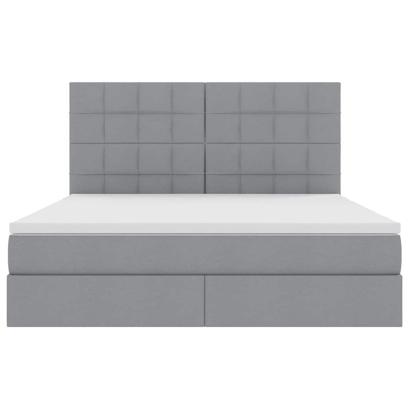 Casa si Gradina - Mobilier - Paturi si accesorii - Paturi - Pat cu storage Gri deschis 160 x 200 cm Piele artificiala - Infinity.ro