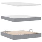 Casa si Gradina - Mobilier - Paturi si accesorii - Paturi - Pat cu storage Gri deschis 160 x 200 cm Piele artificiala - Infinity.ro