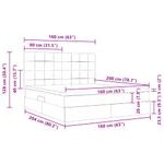 Casa si Gradina - Mobilier - Paturi si accesorii - Paturi - Pat cu storage Gri deschis 160 x 200 cm Piele artificiala - Infinity.ro