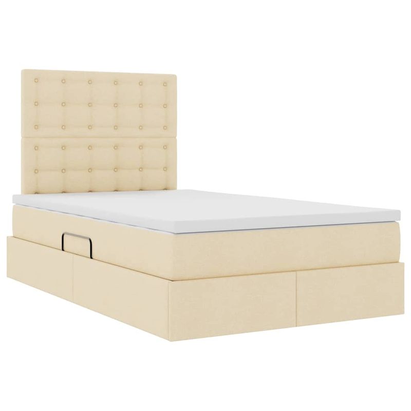 Casa si Gradina - Mobilier - Paturi si accesorii - Paturi - Pat cu storage cu saltea Creme 120 x 200 cm Piele artificiala - Infinity.ro