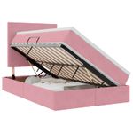 Casa si Gradina - Mobilier - Paturi si accesorii - Paturi - Pat cu saltea si LED cu saltea Roz 120 x 200 cm Catifea - Infinity.ro