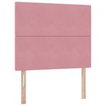 Casa si Gradina - Mobilier - Paturi si accesorii - Paturi - Pat cu saltea si LED cu saltea Roz 120 x 200 cm Catifea - Infinity.ro