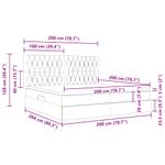Casa si Gradina - Mobilier - Paturi si accesorii - Paturi - Pat cu saltea si LED cu saltea Roz 200 x 200 cm Catifea - Infinity.ro