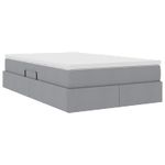 Casa si Gradina - Mobilier - Paturi si accesorii - Paturi - Pat cu saltea si spatiu de depozitare Gri deschis 120 x 190 cm - Infinity.ro