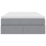 Casa si Gradina - Mobilier - Paturi si accesorii - Paturi - Pat cu saltea si spatiu de depozitare Gri deschis 120 x 190 cm - Infinity.ro