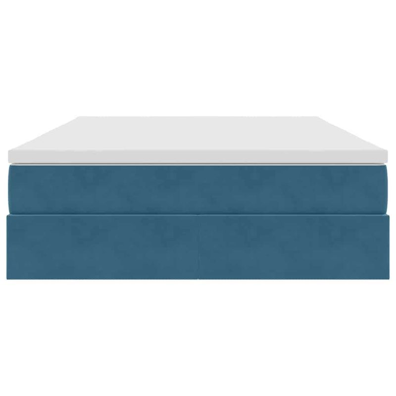 Casa si Gradina - Mobilier - Paturi si accesorii - Paturi - Pat cu saltea si spatiu de depozitare cu saltea Albastru inchis - Infinity.ro