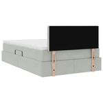 Casa si Gradina - Mobilier - Paturi si accesorii - Paturi - Pat cu storage cu saltea Gri deschis 120 x 190 cm Catifea - Infinity.ro