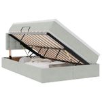 Casa si Gradina - Mobilier - Paturi si accesorii - Paturi - Pat cu storage cu saltea Gri deschis 120 x 190 cm Catifea - Infinity.ro