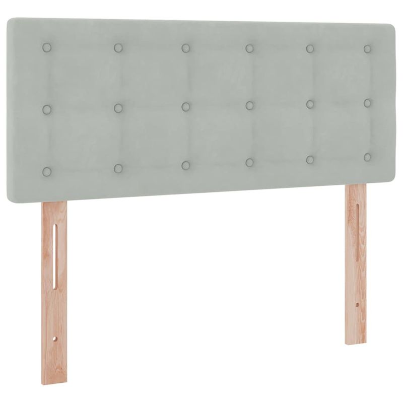 Casa si Gradina - Mobilier - Paturi si accesorii - Paturi - Pat cu storage cu saltea Gri deschis 120 x 190 cm Catifea - Infinity.ro