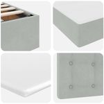 Casa si Gradina - Mobilier - Paturi si accesorii - Paturi - Pat cu storage cu saltea Gri deschis 120 x 190 cm Catifea - Infinity.ro
