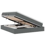 Casa si Gradina - Mobilier - Paturi si accesorii - Paturi - Pat cu saltea si spatiu de depozitare Gri inchis 160 x 200 cm - Infinity.ro