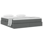 Casa si Gradina - Mobilier - Paturi si accesorii - Paturi - Pat cu saltea si spatiu de depozitare Gri inchis 160 x 200 cm - Infinity.ro