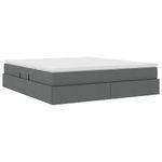 Casa si Gradina - Mobilier - Paturi si accesorii - Paturi - Pat cu saltea si spatiu de depozitare Gri inchis 160 x 200 cm - Infinity.ro