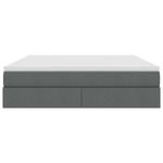 Casa si Gradina - Mobilier - Paturi si accesorii - Paturi - Pat cu saltea si spatiu de depozitare Gri inchis 160 x 200 cm - Infinity.ro