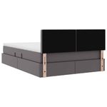 Casa si Gradina - Mobilier - Paturi si accesorii - Paturi - Pat cu storage cu saltea Gri 140 x 200 cm Piele artificiala - Infinity.ro