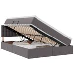 Casa si Gradina - Mobilier - Paturi si accesorii - Paturi - Pat cu storage cu saltea Gri 140 x 200 cm Piele artificiala - Infinity.ro