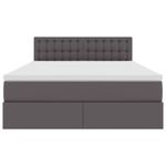 Casa si Gradina - Mobilier - Paturi si accesorii - Paturi - Pat cu storage cu saltea Gri 140 x 200 cm Piele artificiala - Infinity.ro
