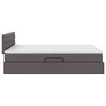 Casa si Gradina - Mobilier - Paturi si accesorii - Paturi - Pat cu storage cu saltea Gri 140 x 200 cm Piele artificiala - Infinity.ro