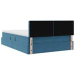 Casa si Gradina - Mobilier - Paturi si accesorii - Paturi - Pat cu storage cu saltea Albastru inchis 140 x 200 cm Catifea - Infinity.ro