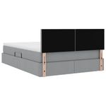 Casa si Gradina - Mobilier - Paturi si accesorii - Paturi - Pat cu saltea si spatiu de depozitare Gri deschis 140 x 200 cm - Infinity.ro